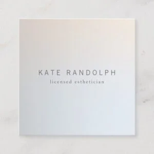 Modern Minimalistic Professional Silver Square Square Business Card