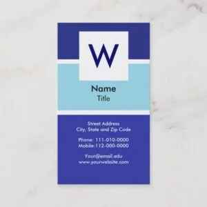 Modern Monogram Business Card