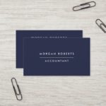 Modern Navy Blue Accountant Lawyer or Professional Business Card