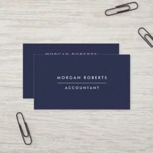 Modern Navy Blue Accountant Lawyer or Professional Business Card