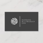 Modern Numbers Logo Accountant Business Card