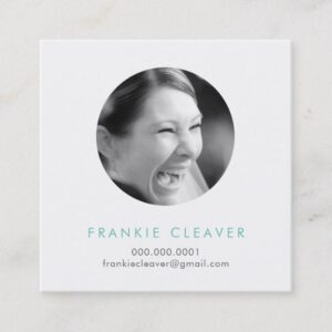 MODERN PHOTO SPOT headshot simple bold circle Square Business Card