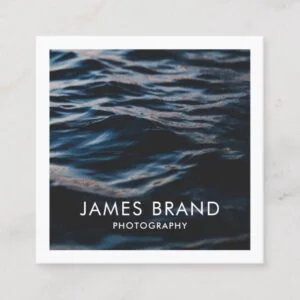 Modern Photography Photographer Square Business Card