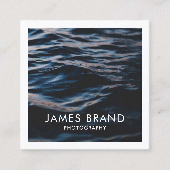 Modern Photography Photographer Square Business Card