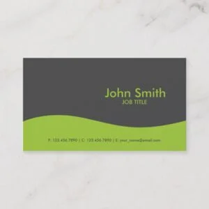 Modern Plain Simple Hi Tech Green Business Card