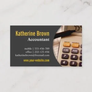Modern, Professional, Accountant, Tax, Calculator Business Card