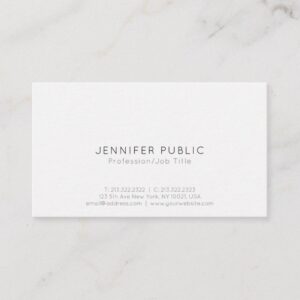 Modern Professional Minimalistic Simple Plain Business Card