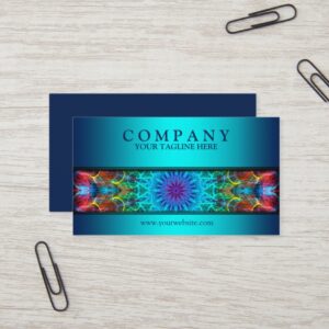 Modern Pulling In mandala blue Business Card