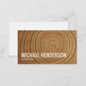 Modern Rustic Wood Carpentry Professional Business Card