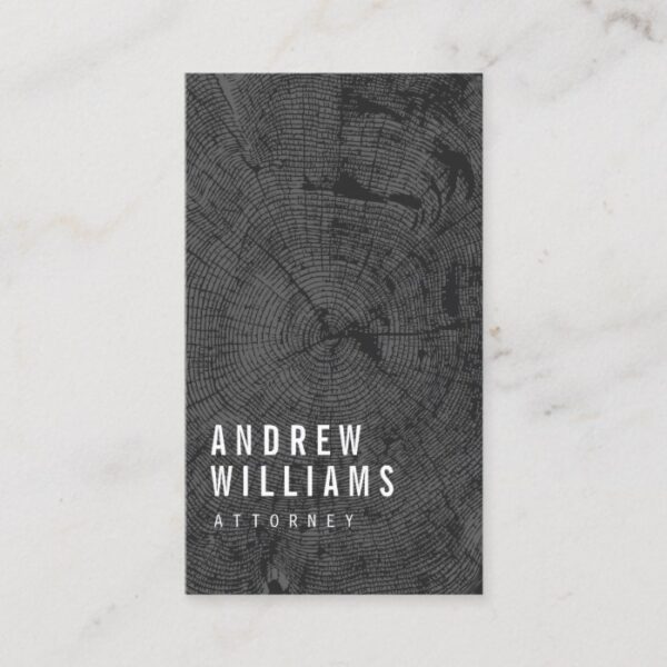 Modern Tree Rings Attorney, Lawyer Business Card