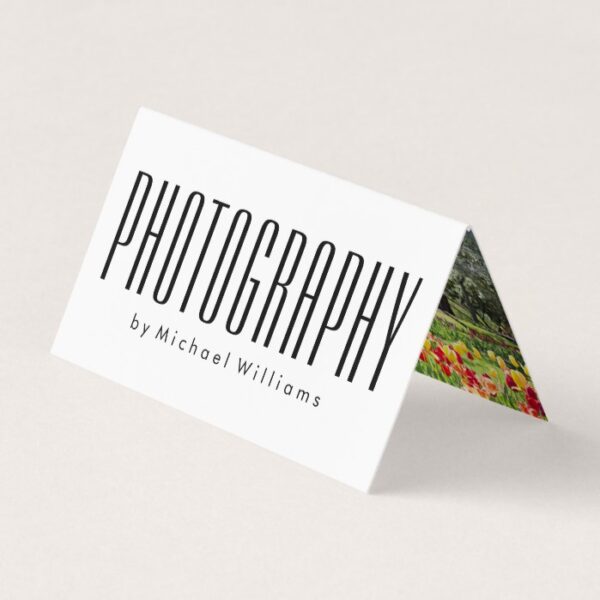 Modern Trendy Bold Photographer Business Card