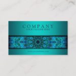 modern Underwater Beauty mandala blue Business Card