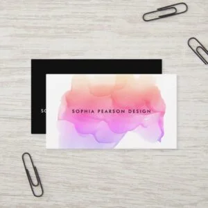 Modern Watercolor Blot Business Card