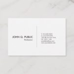Modern White Professional Simple Elegant Business Card
