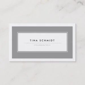 Moderne Grau Visitenkarten Business Card
