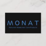 Monat Black & Blue Simple Business Cards