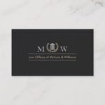 Monogramed Courthouse Business Card