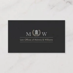 Monogramed Courthouse Business Card