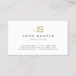 Monogrammed Modern Professional Elegant Simple Business Card