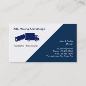 Moving And Storage Business Cards
