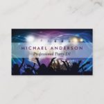 Music DJ Party Concert Planner – Modern Stylish Business Card