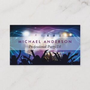 Music DJ Party Concert Planner - Modern Stylish Business Card