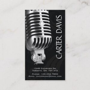 Musical Instrument - Mic Business Card