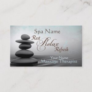 Mystic Zen Design Massage Therapist Business Card