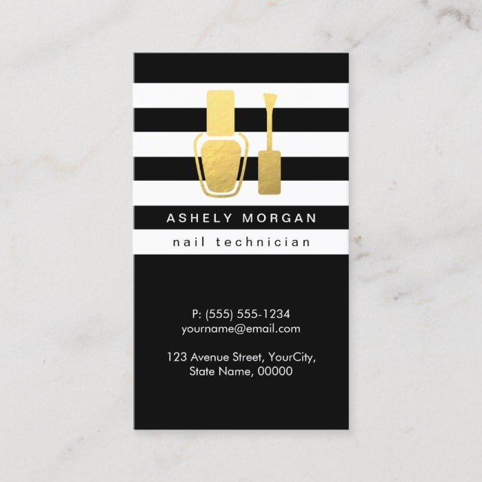 Nail Technician Business Card Ideas