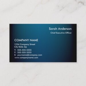 Navy blue gradient plain minimal carbon fiber business card