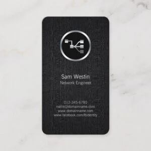 Network Engineer Network Points Icon Business Card
