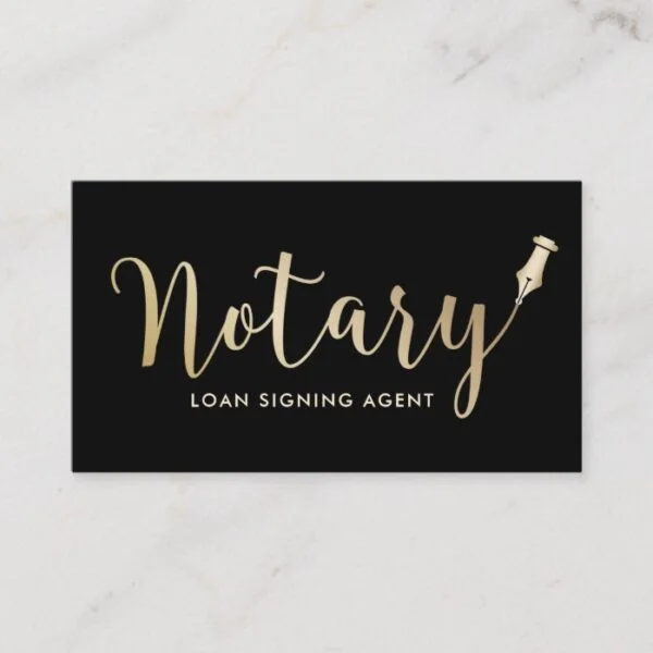 Notary - Loan Signing Agent Professional Business Card