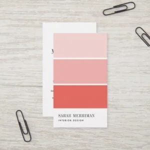 Paint Chip | Editable Color Interior Designer Business Card