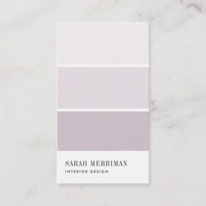 Paint Chip | Editable Color Interior Designer Business Card