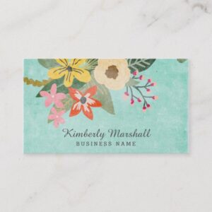 Painted Florals Business Card