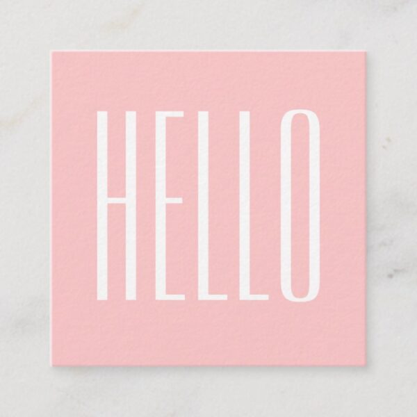 Pastel minimalist modern pink bold business card