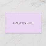 Pastel purple & pink minimalist business card