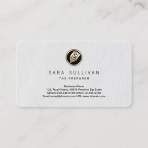 Pen Dollar Icon Tax Preparer Premium BusinessCard Business Card