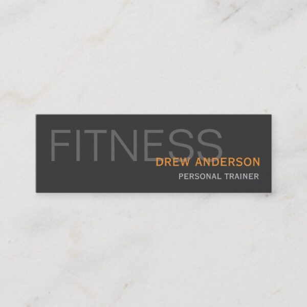 Personal Trainer Modern Elegant Professional Mini Business Card
