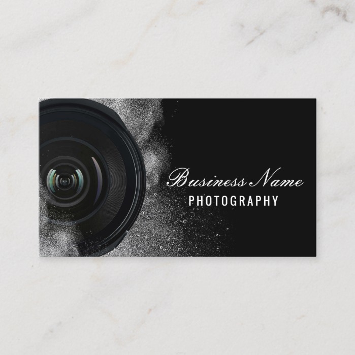 Photographer Camera Black & White Photography Business Card