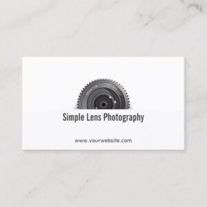 Photographer Camera Photography Minimalist Business Card