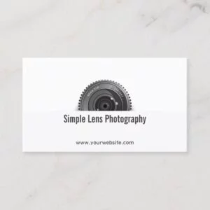 Photographer Camera Photography Minimalist Business Card