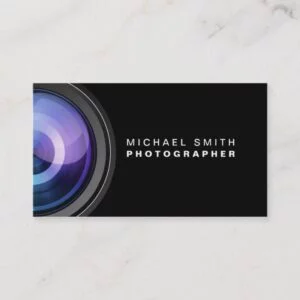 Photographer Photography Camera Lens Professional Business Card