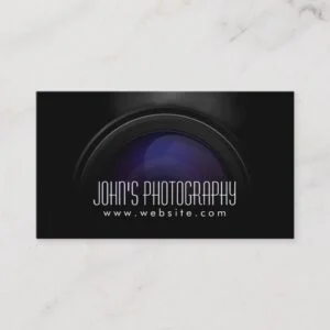 Photographer Smoking Camera Lens Professional Business Card