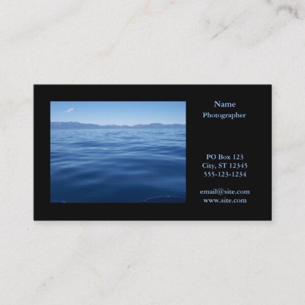 Photography Landscape Horizontal Black Business Card