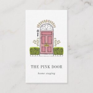 Pink Door | Home Staging or Interior Design Business Card