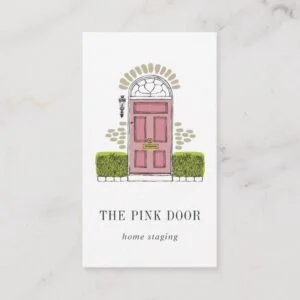 Pink Door | Home Staging or Interior Design Business Card