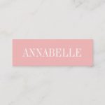 Pink minimalist trendy modern business card