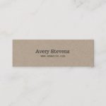 Plain and Simple Beige Texture Minimalist Mini Business Card