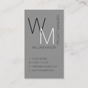 Plain and Simple Gray Professional Business Card